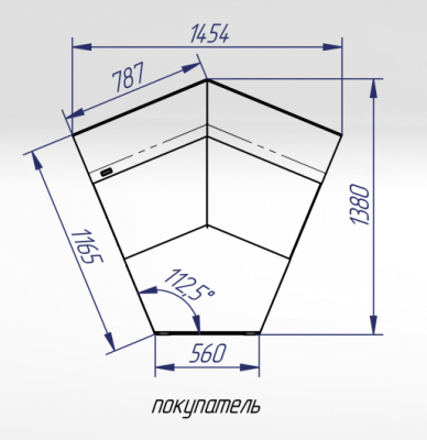 Витрина холодильная CRYSPI VENETO CRYSTAL IC 45